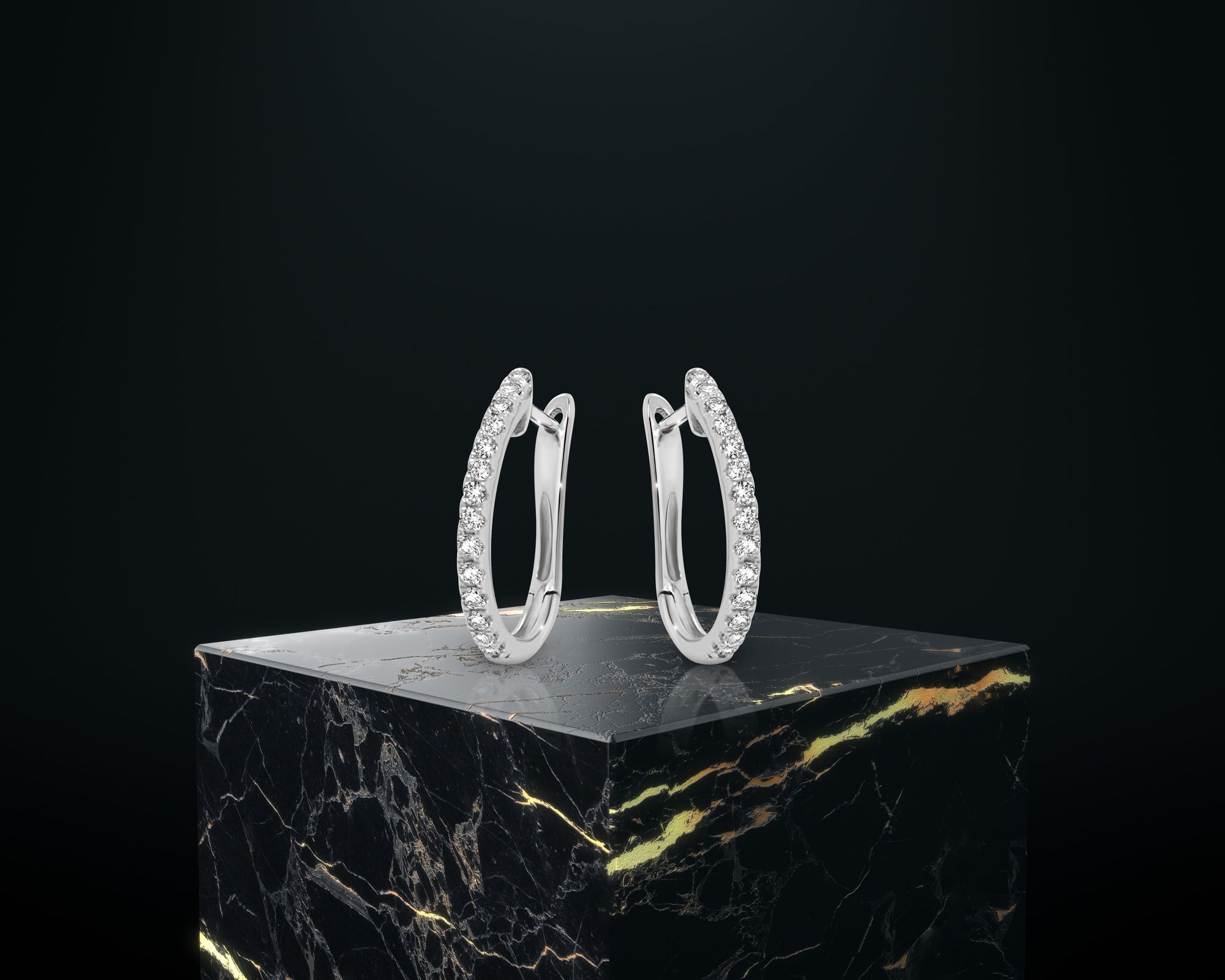 Diamond Hoop Earrings