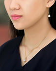 Akoya Pearl Pointed Pendant Necklace