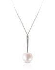 Akoya Pearl Pendant Necklace in 18K White Gold